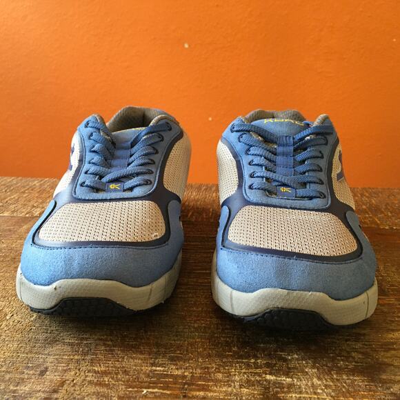 KURU Carrera Sneaker Mens 9 Blue Slate Gray Walking Athletic Shoe Comfort Gym